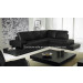 Black Home Furniture Leather Corner Sofa with Table (S053)