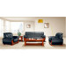 Black Leather Sofa Design with Wood (HY-S933)