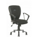 Black Middle Back PU Leather Swivel Office Chair (Fs-8750)