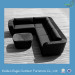 Black Resin Wicker Sectional Sofa (S0070)