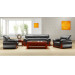 Black Synthetic Leather Sofa Set with Wooden Leg (HY-S807)