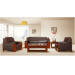 Brown PU Leather Sofa Set with Wood Leg (HY-S931)