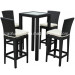 CF785 Modern Outdoor Rattan Bar Stool Set Furniture