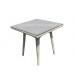 Cafe Table Vine Rattan Glass Top Outdoor Cafe Furniture (D519)