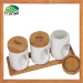 Ceramic Airtight Canister with Bamboo Lid & Bamboo Stand