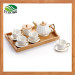 Ceramic Coffee Pot Coffee Cup Set with Bamboo Tray