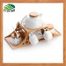 Ceramic Coffee Set with Bamboo Stand