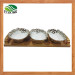 Ceramic Snack Plates Dishes with Bamboo Base