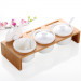 Ceramic Spice Jar Set with Bamboo Stand