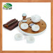 Ceramic Tea Set with Bamboo Teaboard
