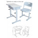 Cheap White Adjustable School Single Desk