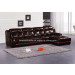 Chinese Furniture Cheap Brown Leather Corner Sofa (B48)