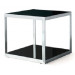 Chrome Steel End Side Coffee Table Stool