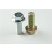 Class 6.8 Hexagon Flange Bolt, Steel, Cr6+ Yellow Zinc Plated