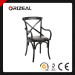 Classical Bradford Antiqued Black X Back Chair (OZ-SW-033)