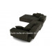 Club Furniture Fabric Soft L Shape Sofa with Cushions