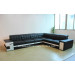 Clubhouse Fashion Furniture Corner Leather Sofa with 2 Lockers