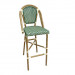 Coffee Bamboo Looking Aluminum Rattan Barstool (BC-08021)