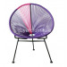 Contemporary European Style Rattan Metal Lounge Chair