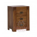 Distressed Oak Wooden Furniture Bedroom Furniture 3 Drawer Bedside Table (RCBS)