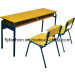 Double Desk and Chair/Lesson Chairs Guangzhou/School Furniture