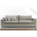 Double Seats Fabric/Cloth Sofa with Arm