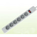 Electrical Socket, with Surge Protection, Schuko Type, 6 Outlet