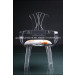 Elegant Acrylic Living Room Armrest Chair (KC011)