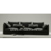 European Modern Classics Fabric Sofa Black Leather Sofa D-74-D (R) +B+D (L)