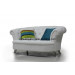 European Modern Fabric Buttons Sofa Leather 2 Seats Sofa
