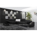 European Style Chinese Wood Frame Leather Sofa with Lockerand Table (S082)