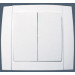 European Style Electrical Two Gang One Way Wall Switch