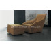 European Style Leather Single Sofa Wit Footrest (D-54-1 & 2)