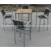 F-Bar Furniture with Teakwood Talbe on Top and Screen Cloth Chair