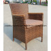 F -C-2019b Outdoor Garden Rattan Dining Arm Teakwood Chair