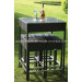 F-Gt5089+ Gt3078 Saving Space Outdoor Patio Bar Rattan Bar Set