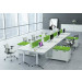Fashion Color Office Workstation with Acrylic Partiton Screen (HF-YZH011)