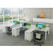 Fashion Design Straight Office Partition L Shape Desk Workstation (HF-YZLB10)