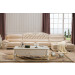 Fashion White Leather Corner Sofa (SQL-852)