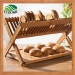 Foldable Bamboo Kitchen Holder Dish Rack