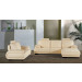Furniture Hot Cream Leather Sofa with Armrest (S058)