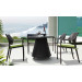 Garden/Patio Rattan Furniture Set-Round Wicker Tabe and Stacking Chairs