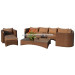 Garden Patio Wicker Rattan Outdoor Sofa (PAS-1318)
