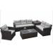 Garden Patio Wicker Rattan Outdoor Sofa (PAS-1502)