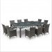 Garden Rattan Dining Table and Chair (PAD-1103)