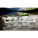 Garden Table Set with Aluminum, Rattan Woven, UV Resistance