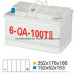 Germany Standard Automotive Battery (DIN100 12V 100Ah)