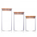 Glass Canister Set with Bamboo Lid
