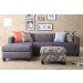 Gray Microfiber Sectional Sofa Set (JP-sf-107)