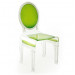 Green Acrylic Silk Screen Dining Chair for Hotel